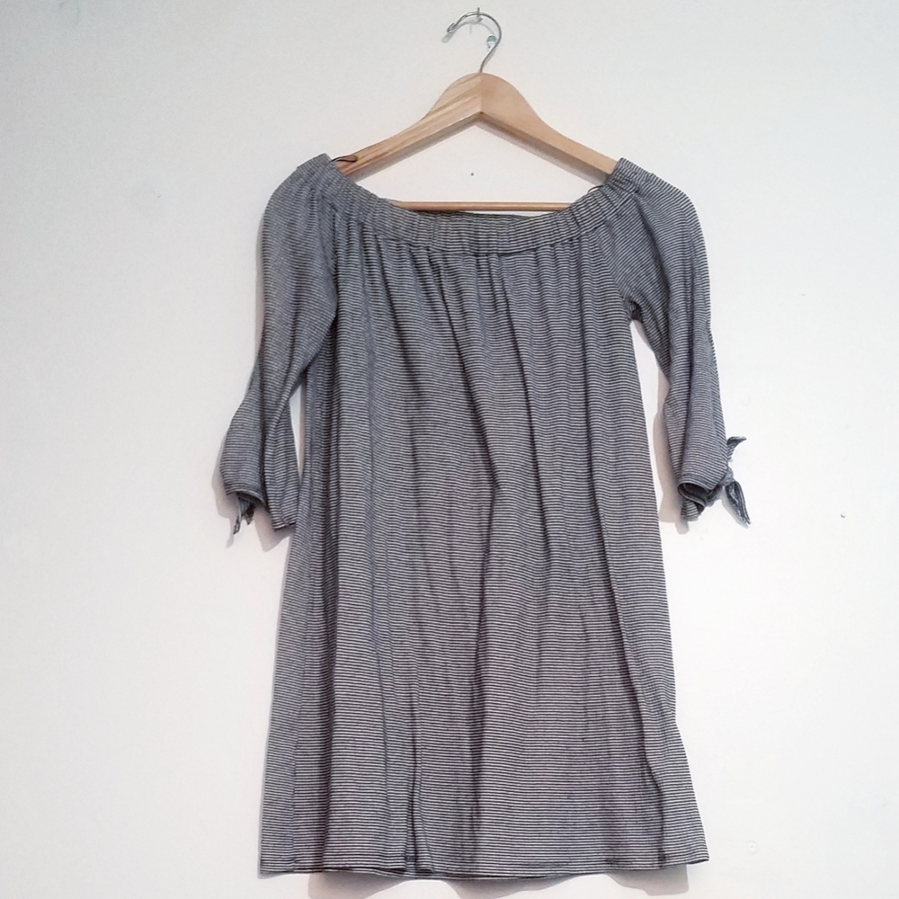 Soprano Striped Off Shoulder Top